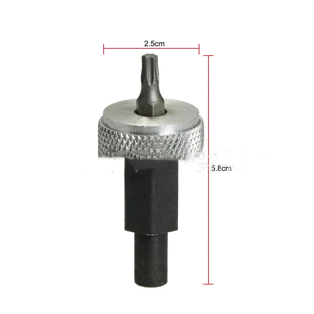 Carbon steel ignition module wrench with knurled aluminium knobs for distributor block mounting