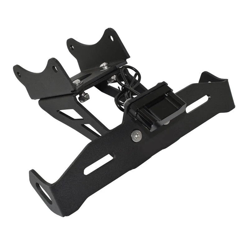 Black aluminium alloy Honda motorcycle rear license plate holder with short tail design