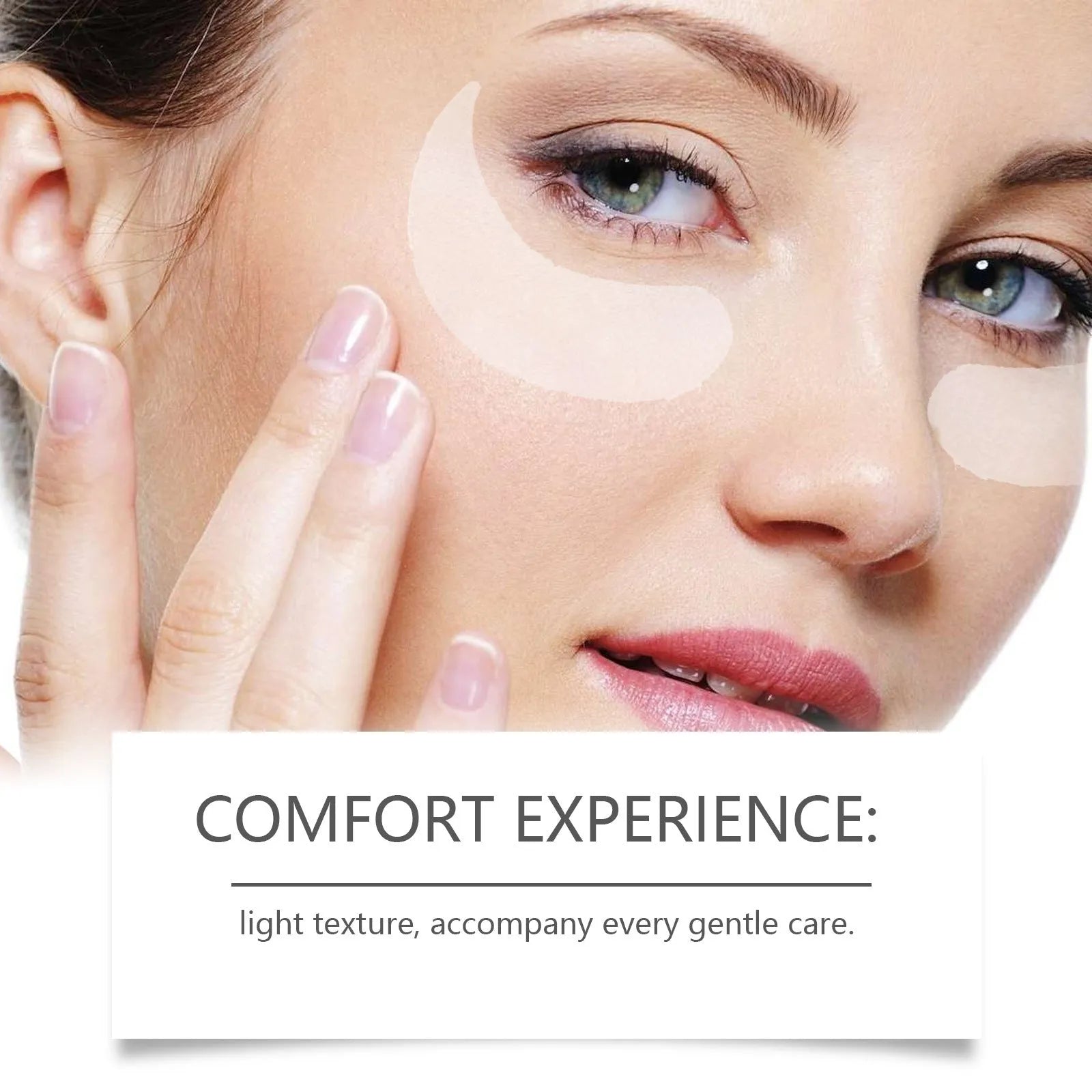 Elastic eye care patch with collagen and hyaluronic acid for under-eye wrinkle fading