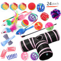 Plastic cat channel toy in multiple colours with accessories for interactive play