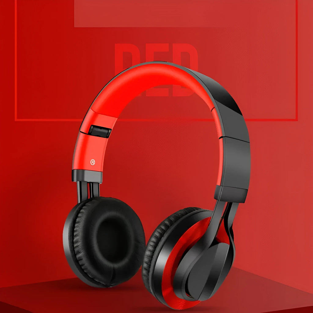 Black wired over-ear headphones with microphone and 3.5mm jack for mobile phones