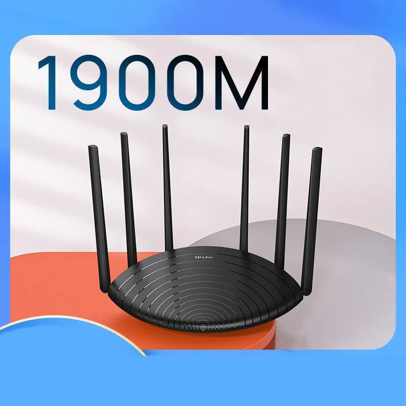 TL-WDR7661 AC1900 Gigabit wireless router with compact black chassis measuring 254mm wide
