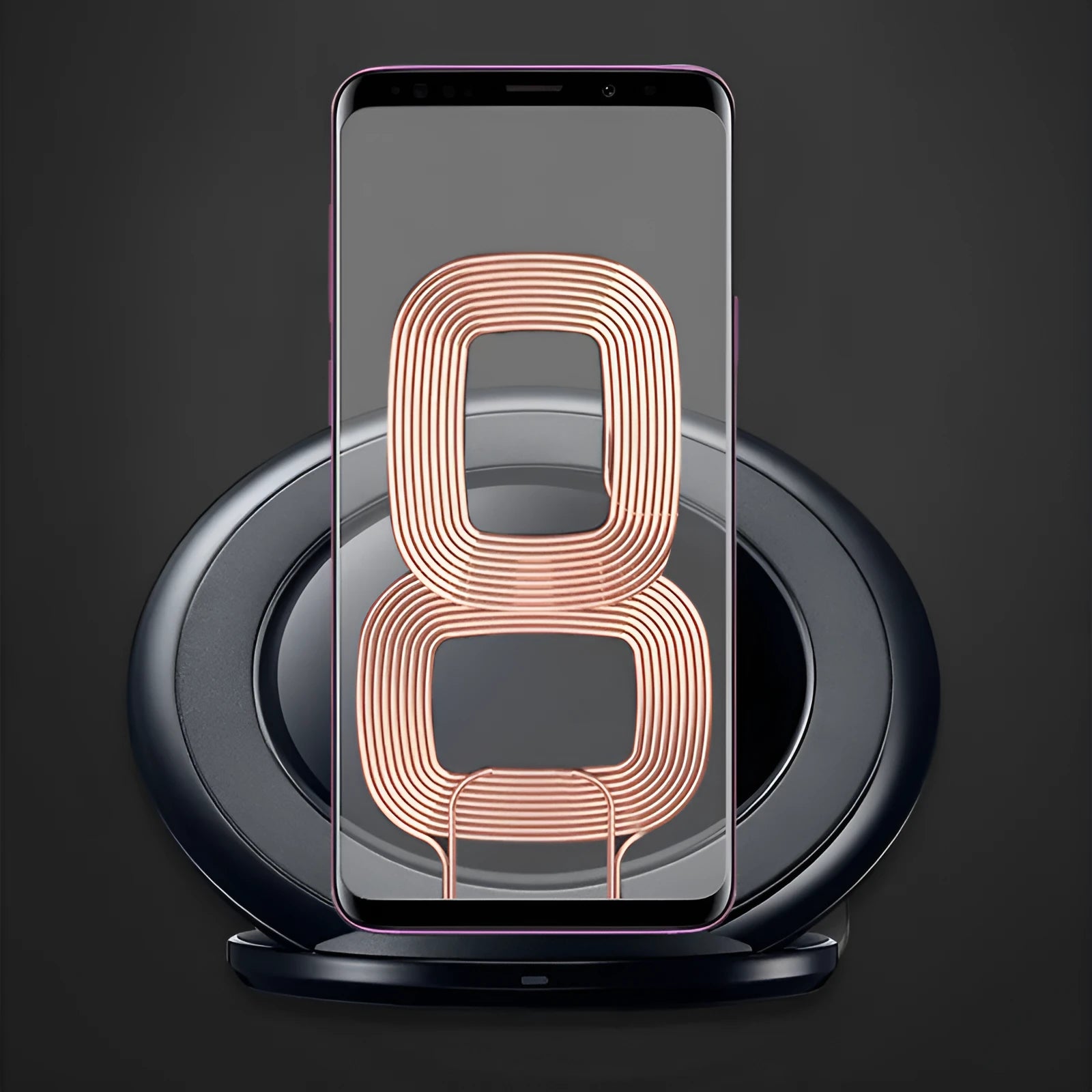 Qi wireless fast charging pad for Samsung Galaxy Note Edge in black and white colour options.