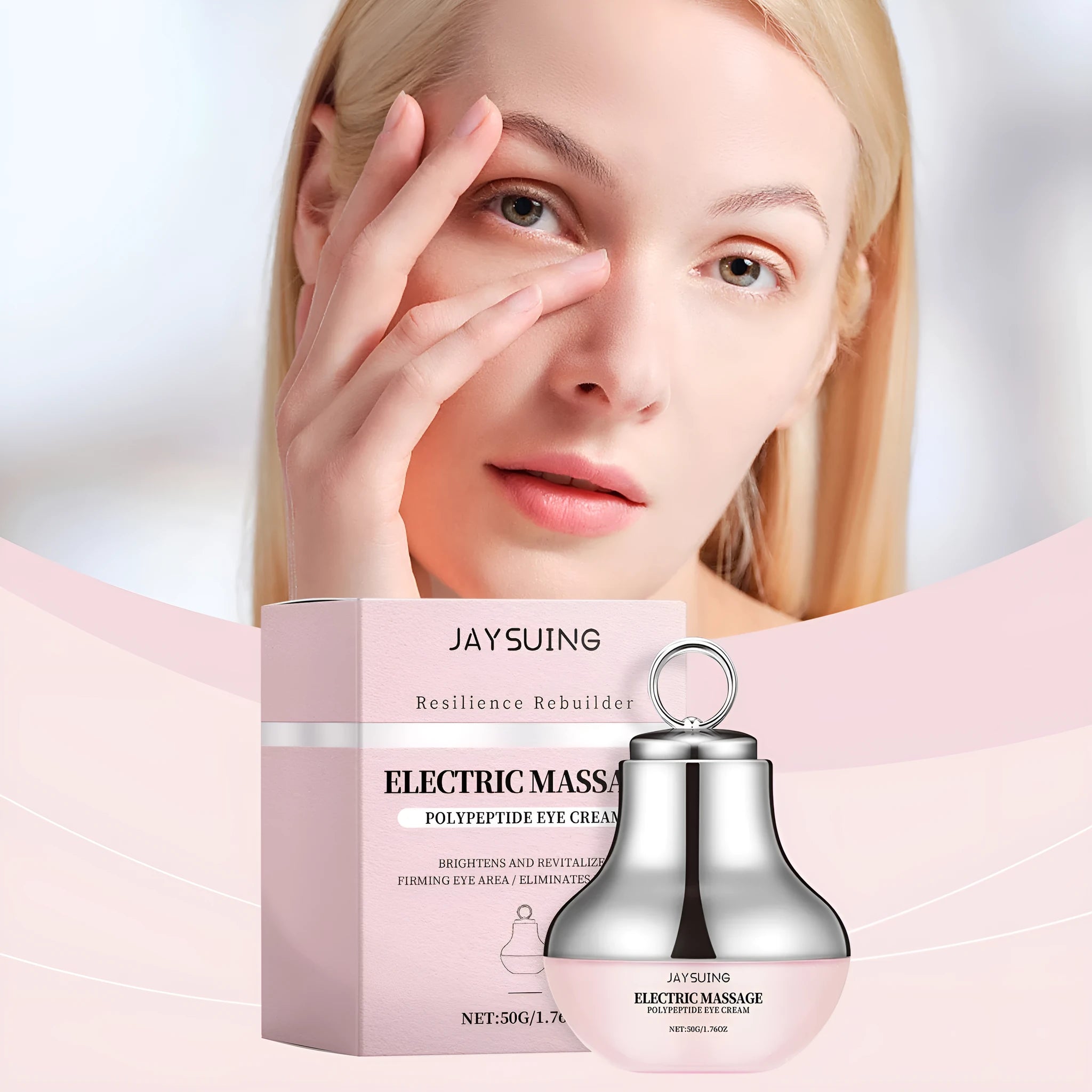 Electric firming eye cream 50g tube with massage head, 7.7x11cm
