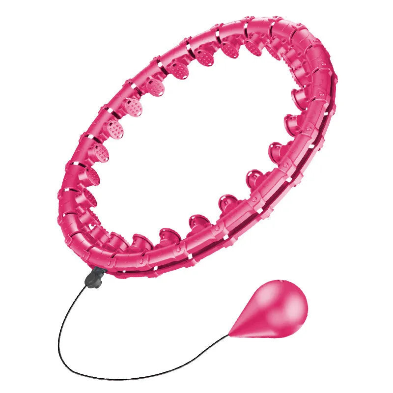 Detachable ABS massage soft ball in pink for fitness and waist slimming – 32cm diameter