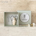 Boxed modern cartoon style guardian angel resin figurine ornament gift.