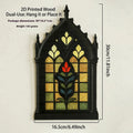 Black wooden gothic style wall mounted storage rack for door frame decoration