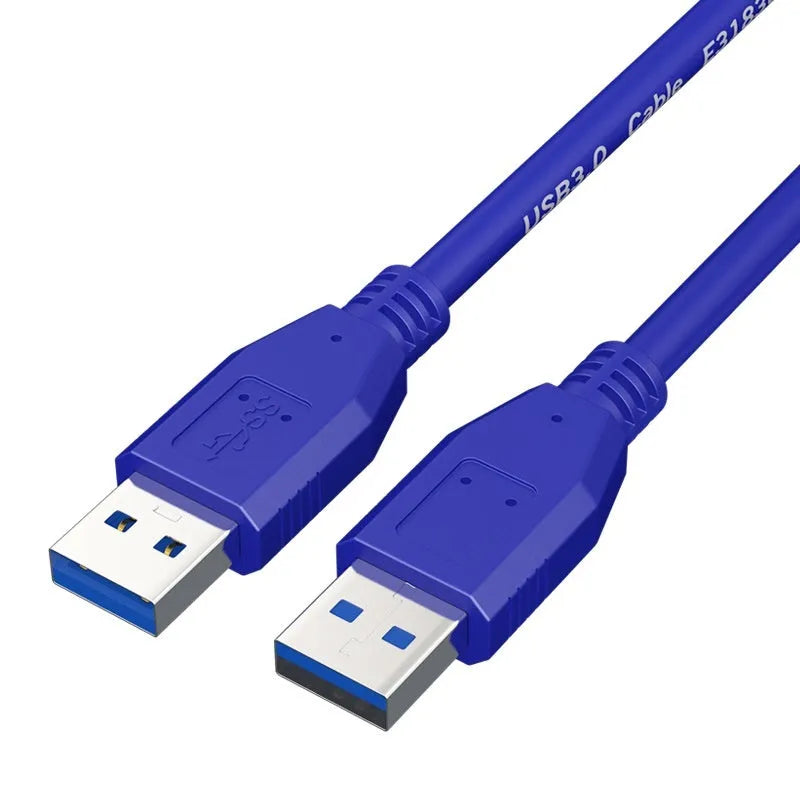 USB 3.0 public-to-public data cable with nickel-plated connectors for hard disk boxes
