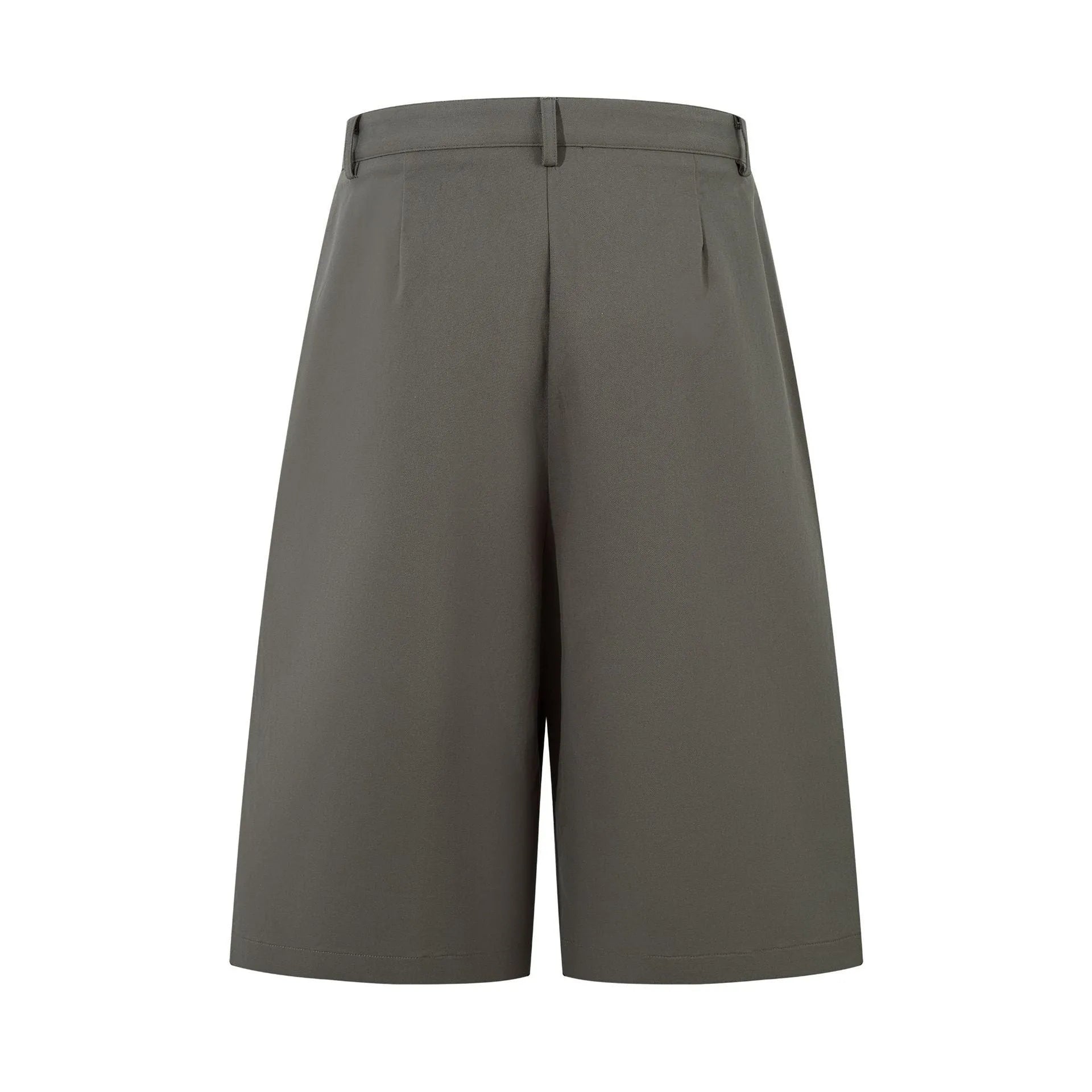 Retro wide-leg denim trousers in mid-length straight cut showing black and green colour options