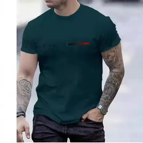 3D printed slim fit men's short sleeve top in mesh polyester, colour TY5741