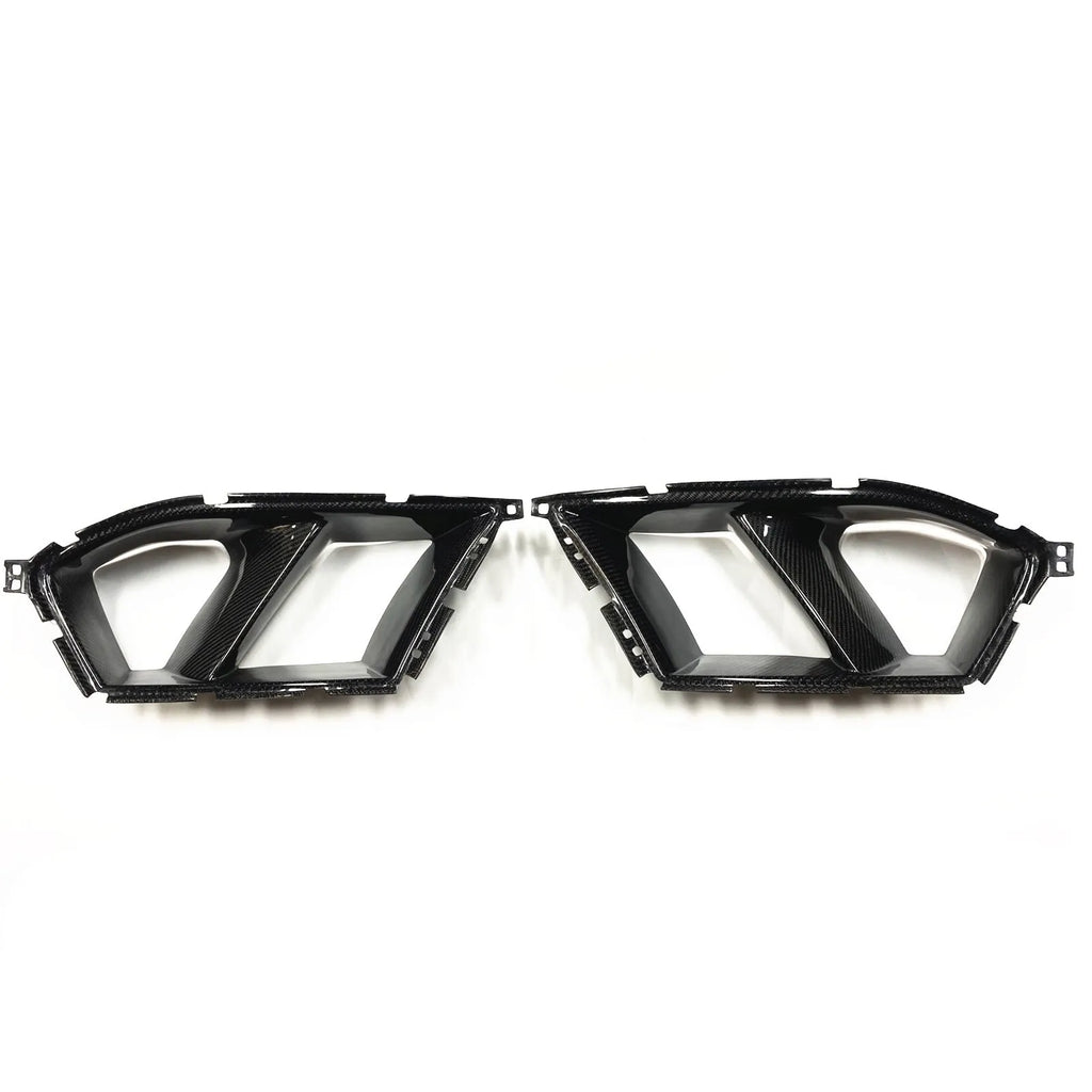 Dry carbon fibre front bumper grille for BMW M3 M4 G80 G82 in black 3K weave with UV coating