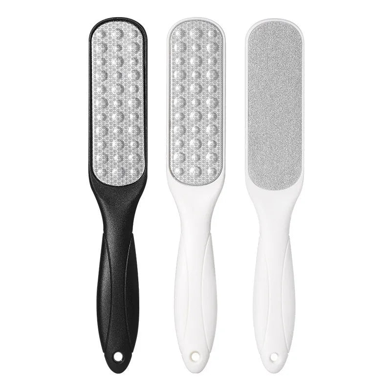 Double-sided stainless steel foot grinder tool for callus removal and foot care