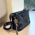 Niche High Sense unisex casual trendy cool retro Oxford cloth small square crossbody bag, single bag without ornaments.