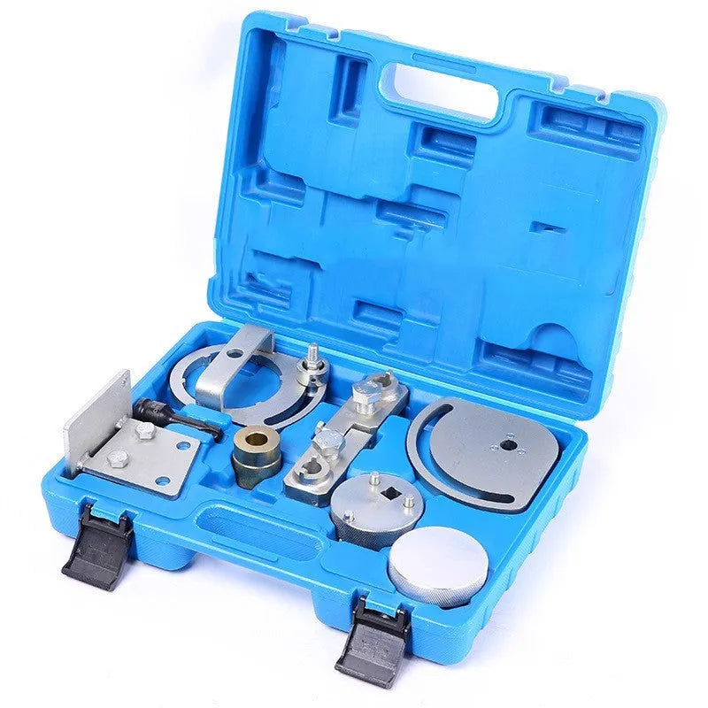 Volvo engine timing special tool kit, 8-piece carbon steel set for cylinder head alignment