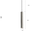 Marble chandelier concrete cement stick pendant light with fishing line suspension and adjustable height