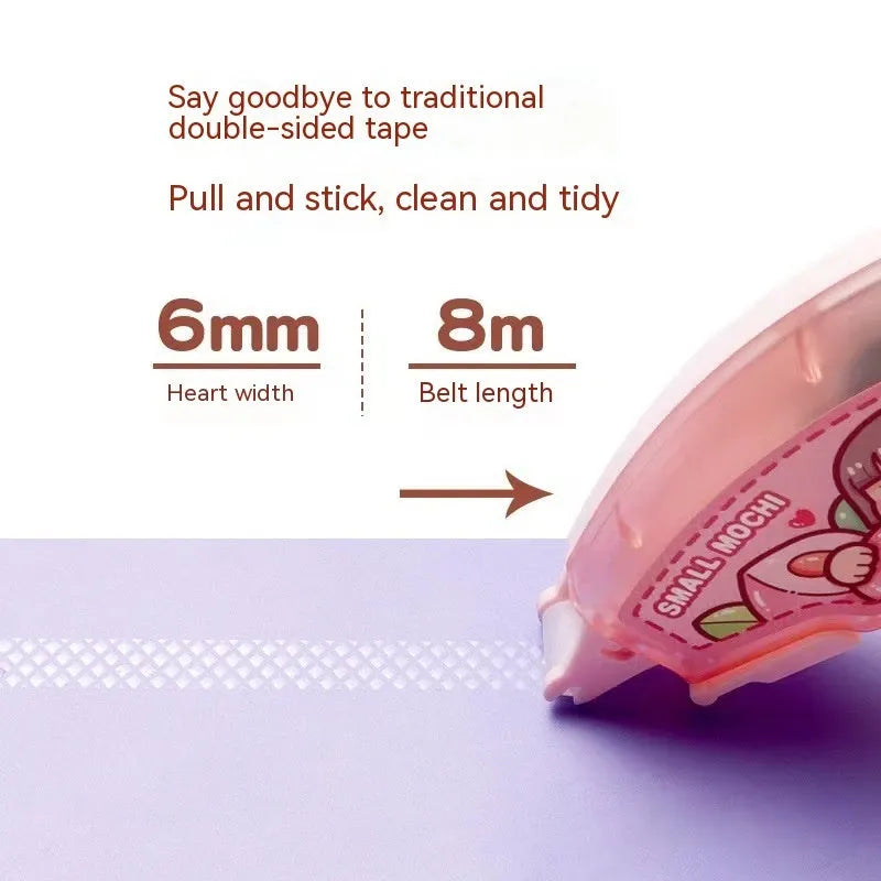 Hand account dotting glue dispenser in peach juice colour on a card pack