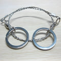 Outdoor survival wire saw with stainless steel blade, pull rings, and approximately 55cm cutting length