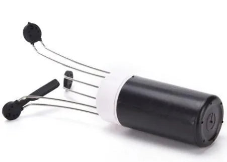 Wireless automatic stirrer in black with three speed settings on a white background
