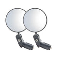 Black foldable convex rearview mirror for vehicles showing its 14cm length and rotation mechanism.