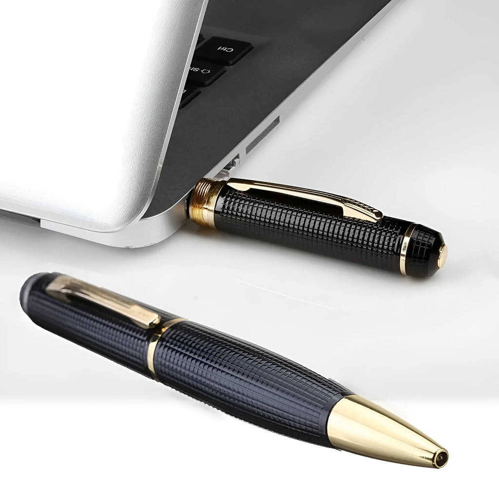 Professional USB conference recorder pen in Gold and Grey colour options, lightweight 53g design