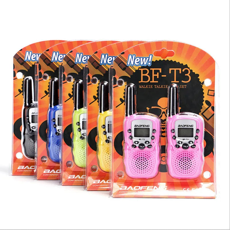 Children's walkie talkie handheld radio in multiple colours with 22-channel display