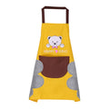 Waterproof Korean-style sleeveless kitchen apron with coral velvet lining, 71x72cm, in black