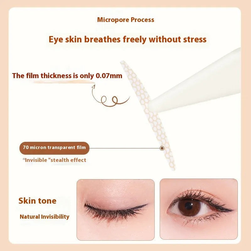 Double eyelid stickers roll with invisible traceless lace design showing 120 adhesive patches