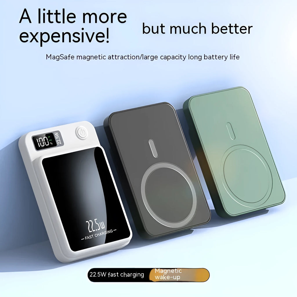 Wireless power bank fast charge 10000 MA plastic shell black industrial style