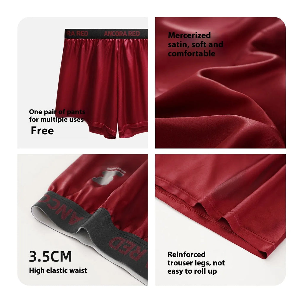 Solid colour men's boxer briefs in polyester fabric on a mid waist mannequin.