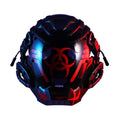 Black full face bioweapon tech prop mask showing complete helmet-style coverage