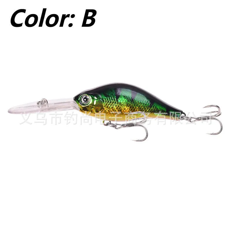 Little Fat Man deep diving minnow fishing lure in one of five colours, showing 10.5cm length.