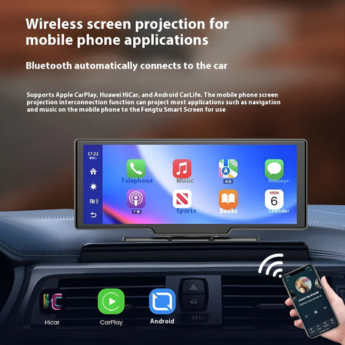 10-inch car touchscreen with Carplay and driving recorder functions
