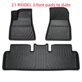 Rubber floor mat with TPE footrest for Tesla Model 3, Y, X, and S cars