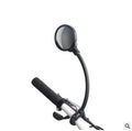 Hose adjustment bicycle rearview mirror in black colour with metal construction for universal handlebar fit