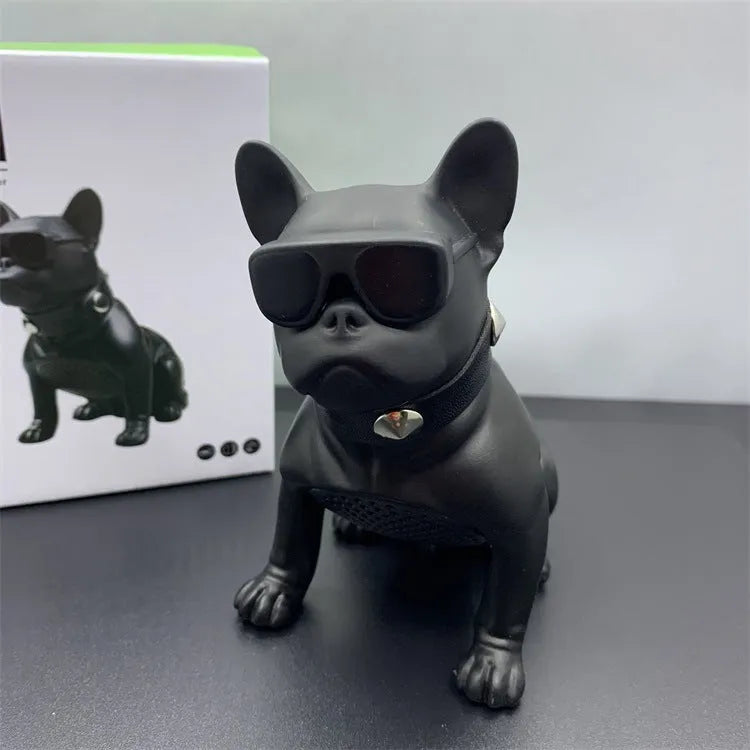 Mini full body bulldog Bluetooth speaker in black, red or white colours