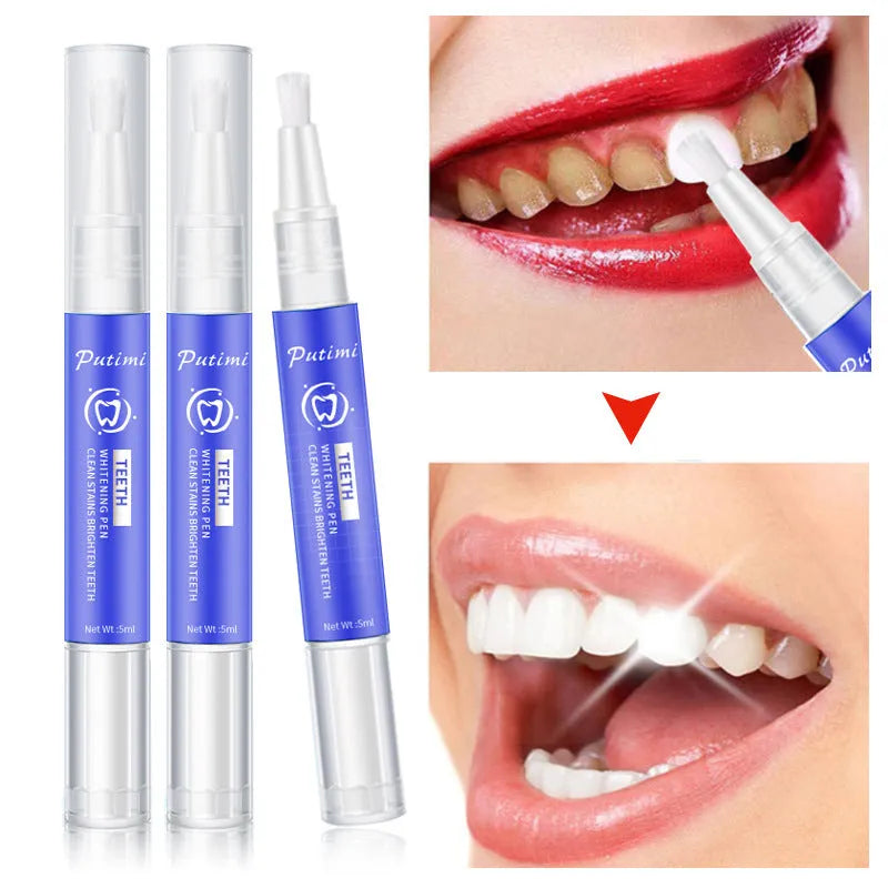 Teeth whitening pen with nano gel for removing tea and coffee stains, 5ml, 12.5cm length, unisex oral care product