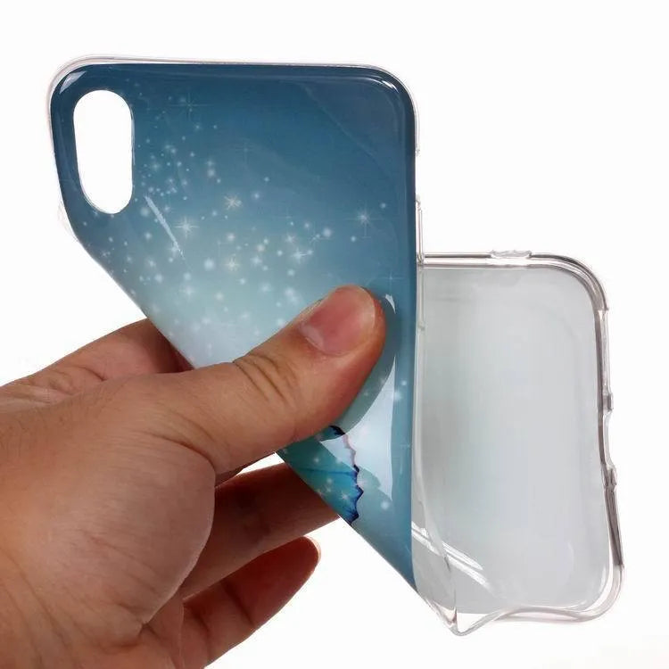 Luminous phone case back cover with butterfly cartoon pattern for iPhone