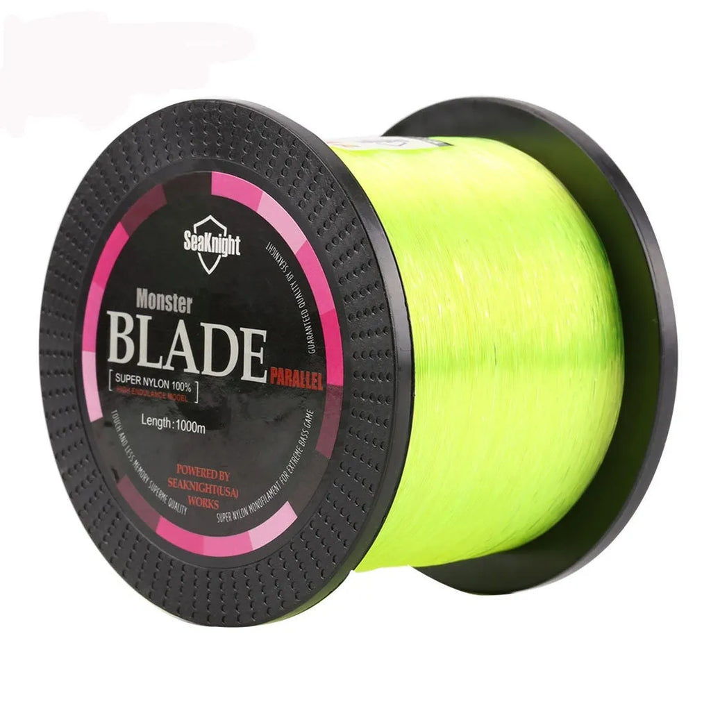 Seaknight1000 M nylon monofilament fishing line spool in multiple colour options.