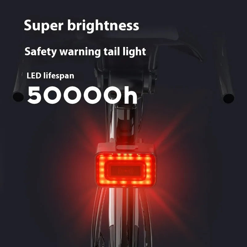 Smart radar bicycle tail light with vehicle detection and TYPE-C charging