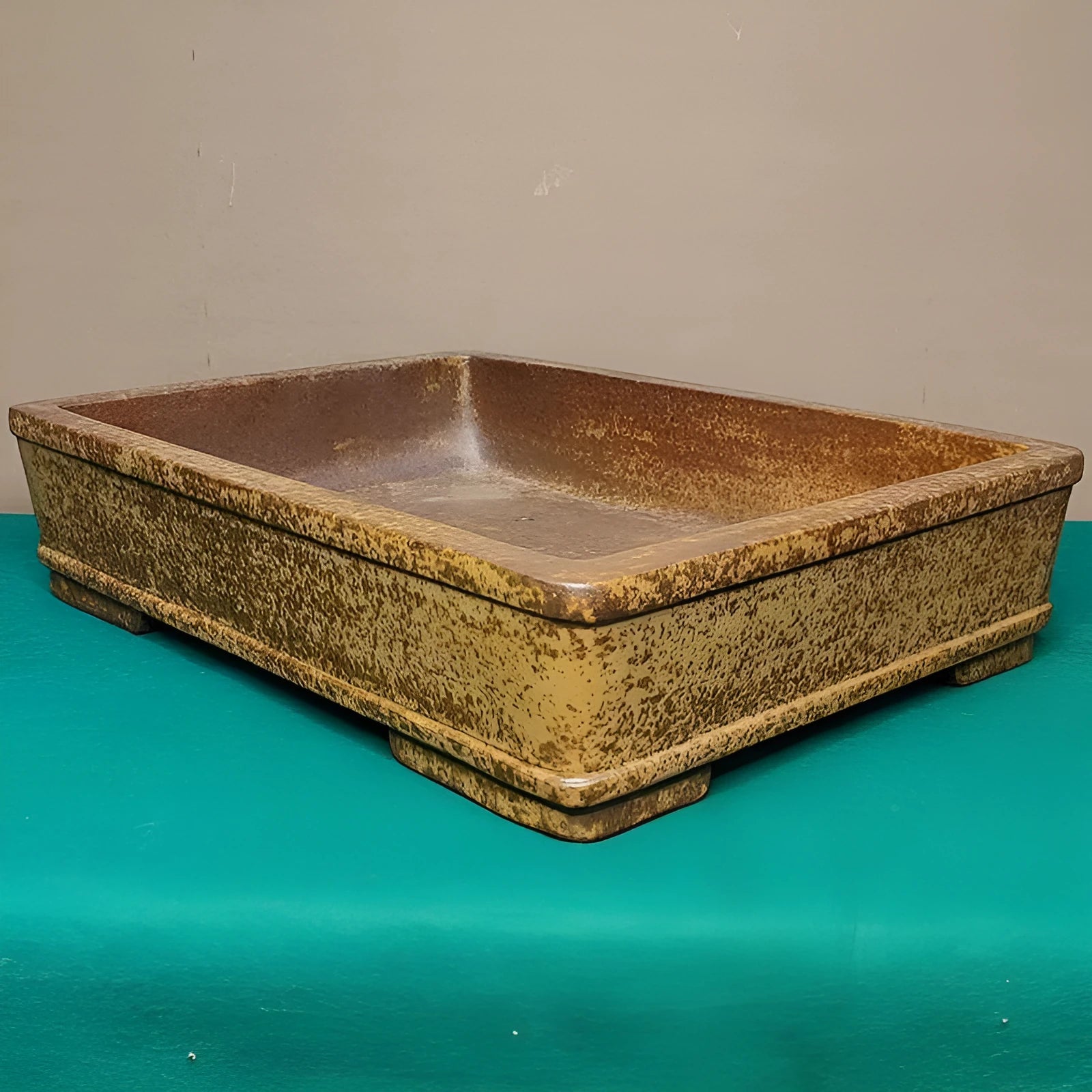 Straight shallow rectangular Yixing fine Zisha purple sand flowerpot for plants