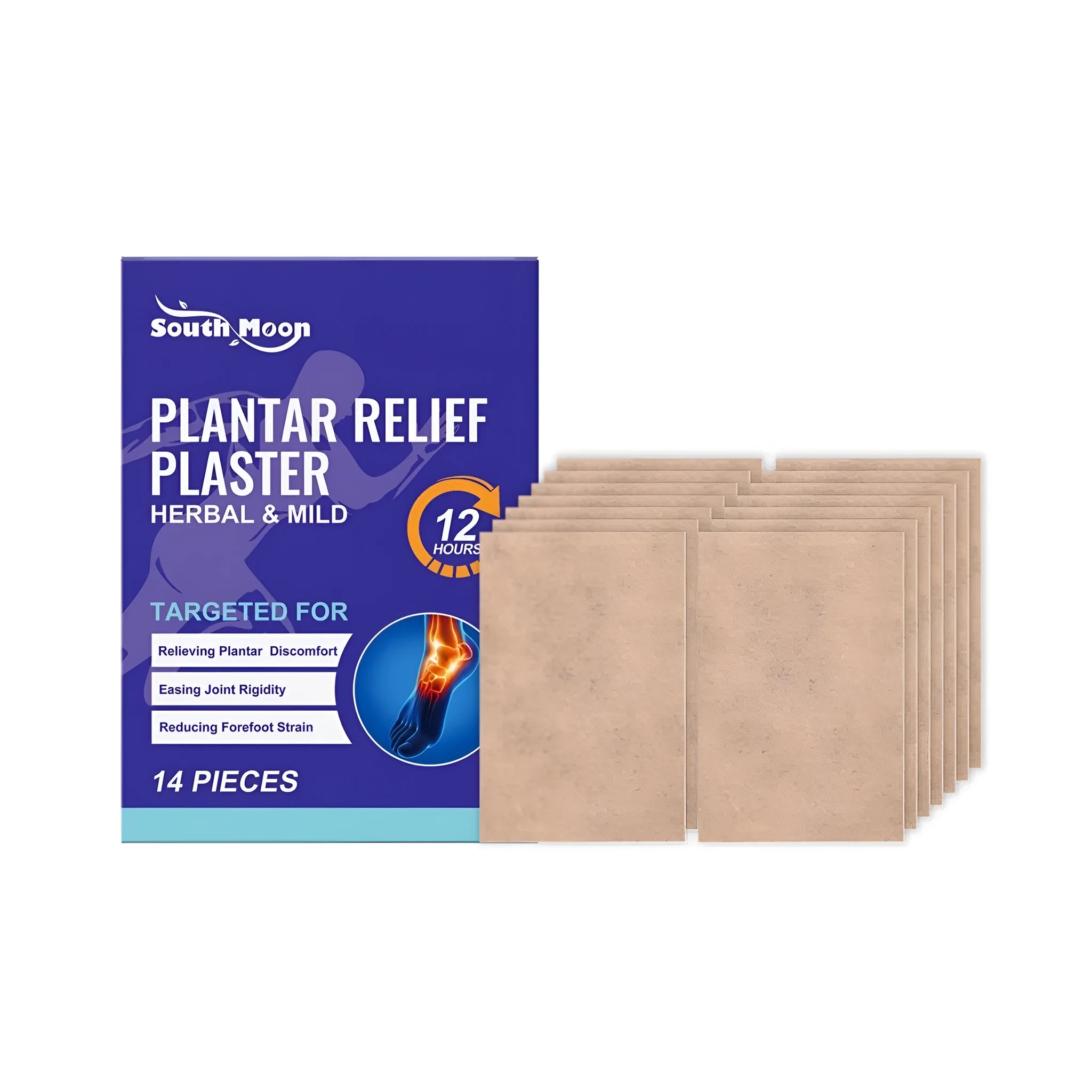 Foot soothing patch pack of 14 pieces with horse chestnut and eucalyptus oil for tired feet relief