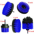 Multifunctional electric drill brush set with PP bristle heads for cleaning kitchen floor and car tyres
