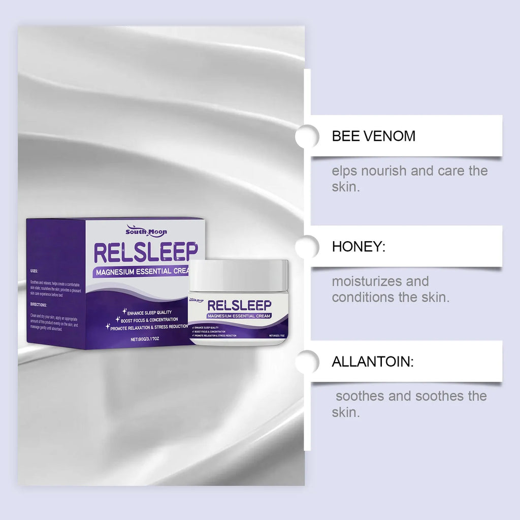 90g jar of Sleep Magnesium Essence Cream with honey and magnesium sulphate for soothing night care