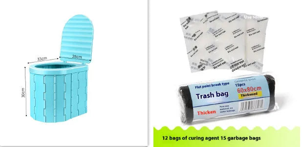 Disposable urine curing agent powder with garbage bag for outdoor travel and car emergency use