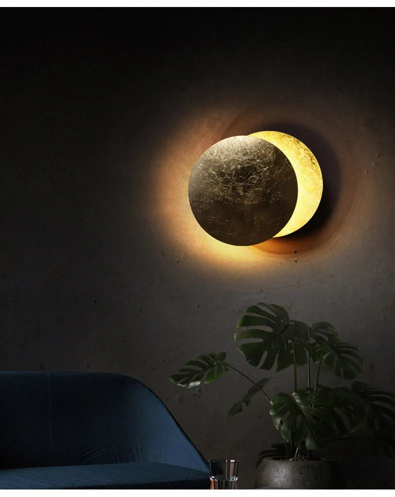 Modern minimalist aluminium night light 250mm height 20cm diameter golden finish bedside lamp