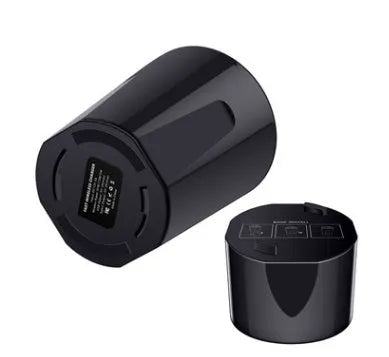 X9 car wireless charging cup in black with LED indicator and QI charging pad