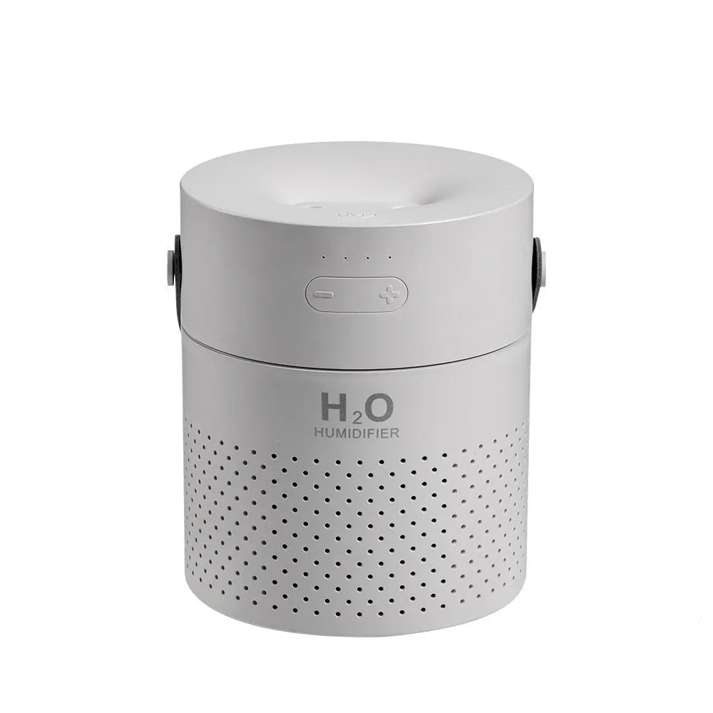 USB rechargeable bedroom humidifier with 1.1L water tank in green, grey, pink or white colours