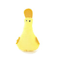 Duck-shaped plush pet toy with squeaker and catnip filling in blue colour