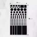 Black self-adhesive air conditioning light shading patch sticker on a white AC panel covering an LED display