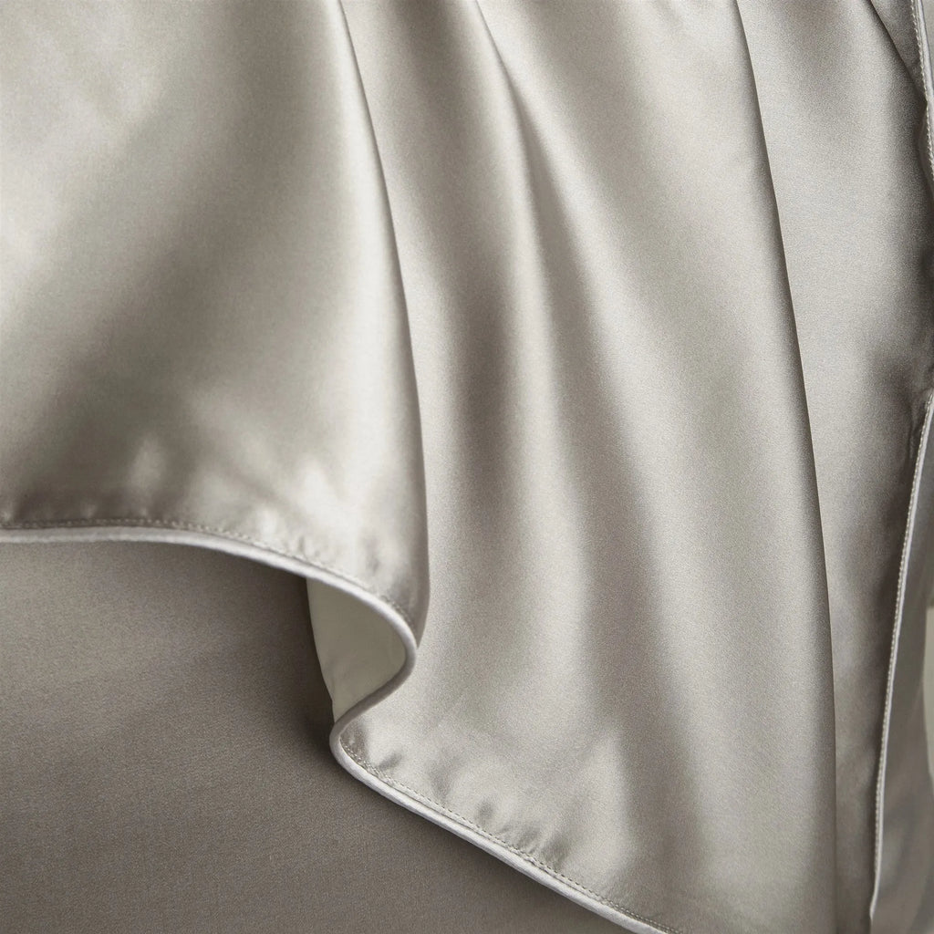 Pure mulberry silk pillowcase in palace luxury style, 48x74cm, inlaid rope edge, reactive printing, available in multiple colours